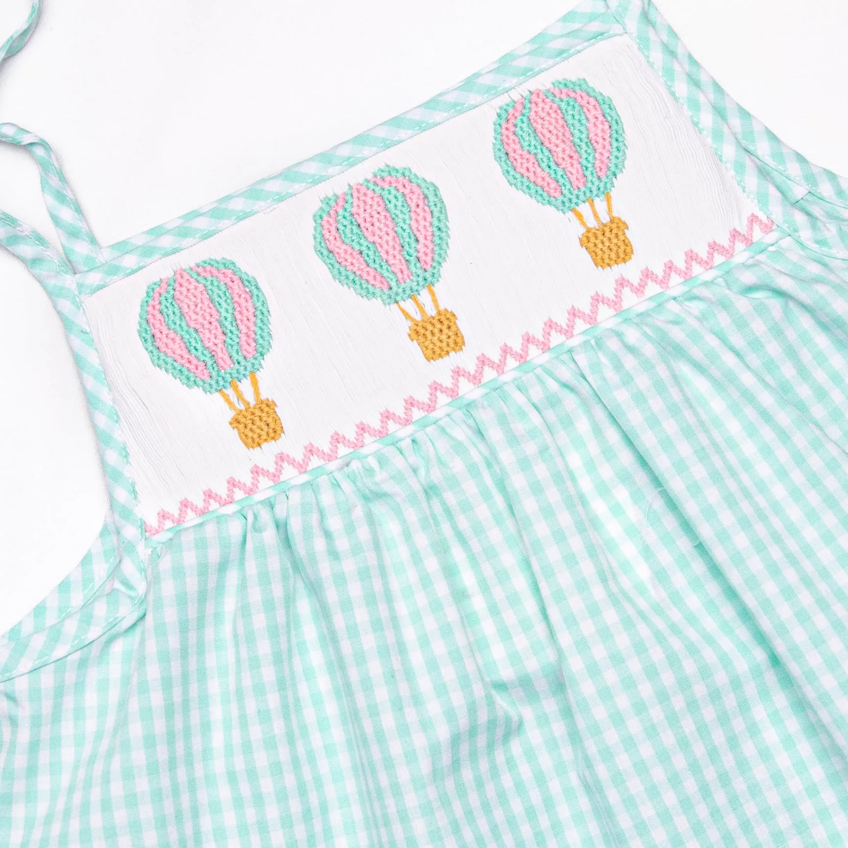 Blue Sky Balloons Smocked Bloomer Set, Green