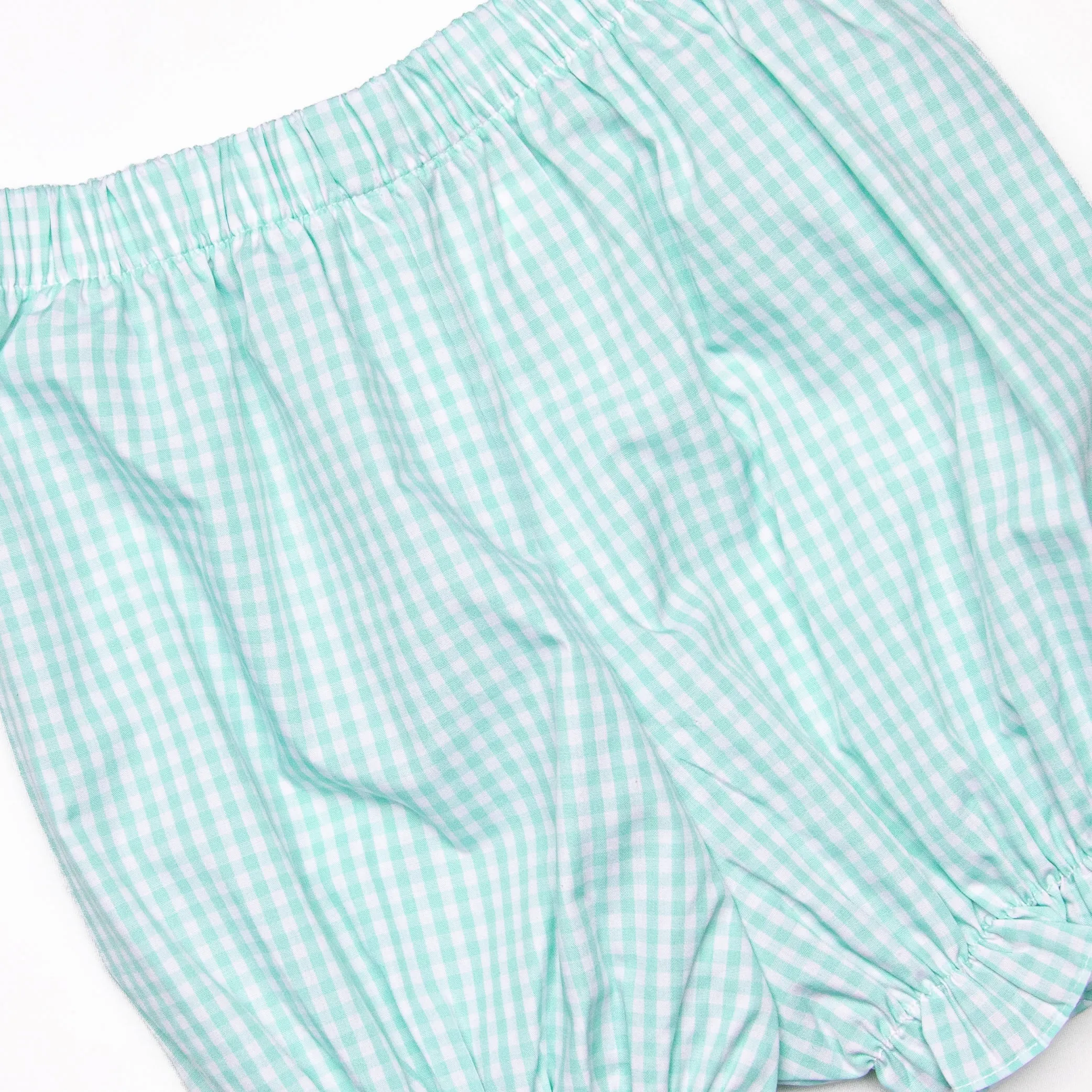 Blue Sky Balloons Smocked Bloomer Set, Green