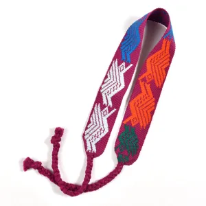 Boho Embroidered Headband | Magenta #2