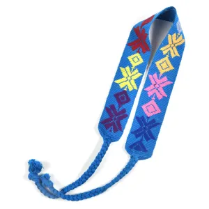 Boho Embroidered Headband | Ocean Blue