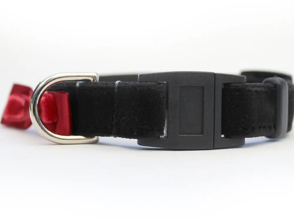 Bowtie Red Velvet Cat Collar