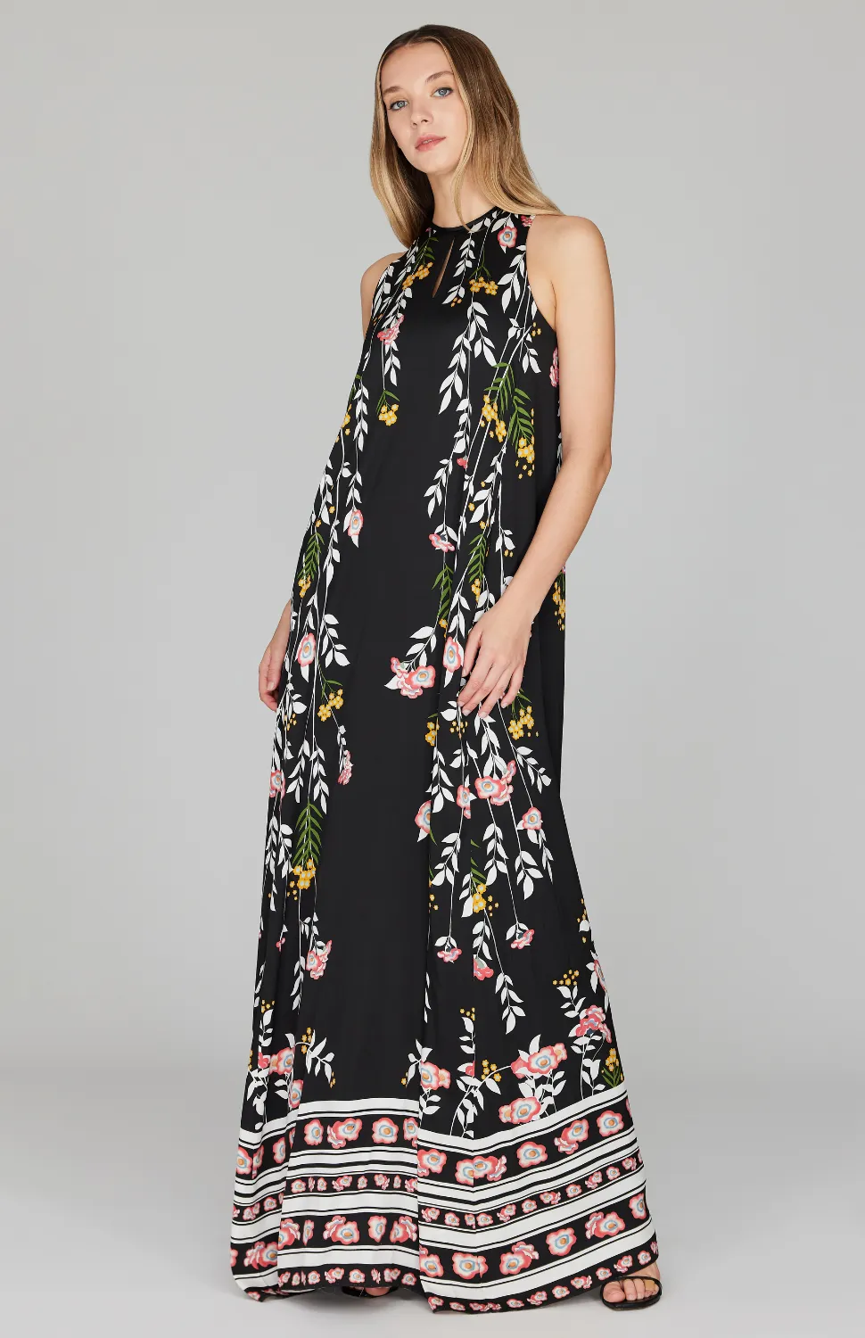 Bramble Long Trapeze Gown w/ Keyhole