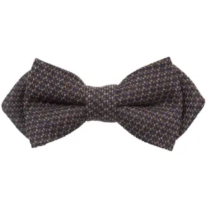 Brown With Navy Large Honey Comb Bow Tie