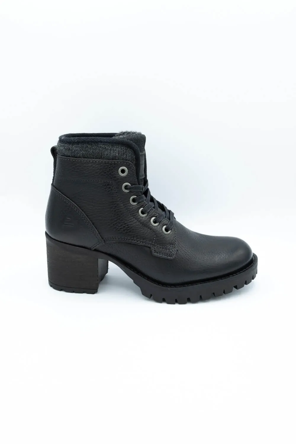 Bullboxer Ankle Lace Up Booties for Women in Black | 772-M5-6894A-BLACK