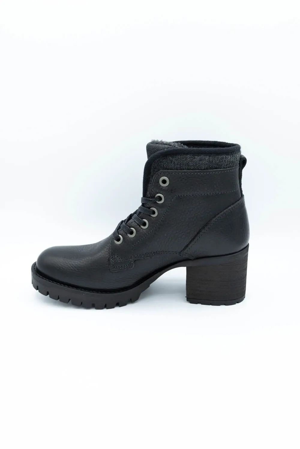 Bullboxer Ankle Lace Up Booties for Women in Black | 772-M5-6894A-BLACK
