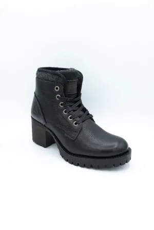 Bullboxer Ankle Lace Up Booties for Women in Black | 772-M5-6894A-BLACK