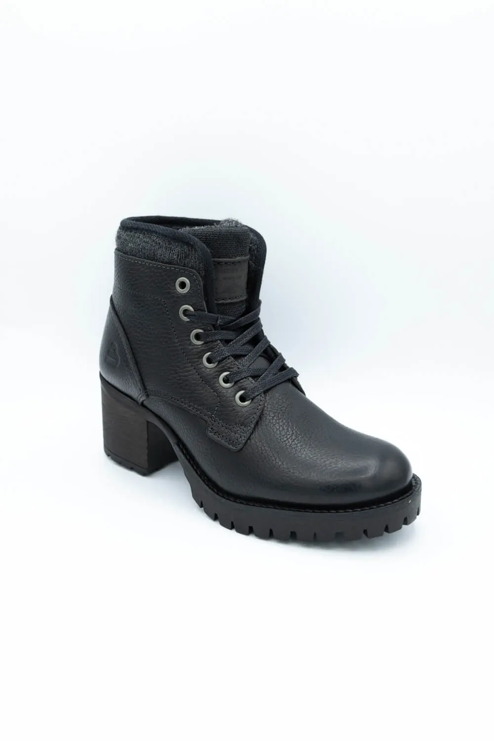 Bullboxer Ankle Lace Up Booties for Women in Black | 772-M5-6894A-BLACK
