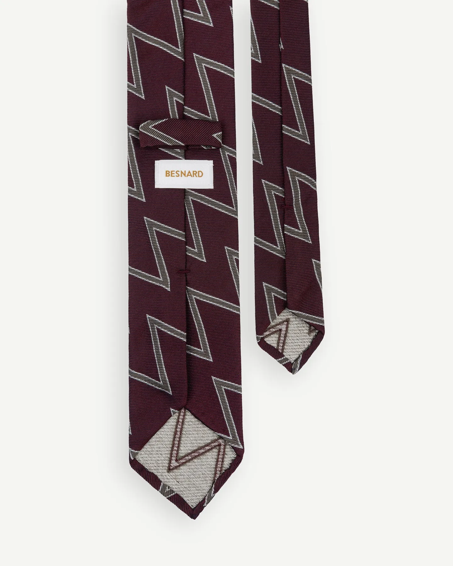 Burgundy Brown and White Royal Artillery Regimental Tie