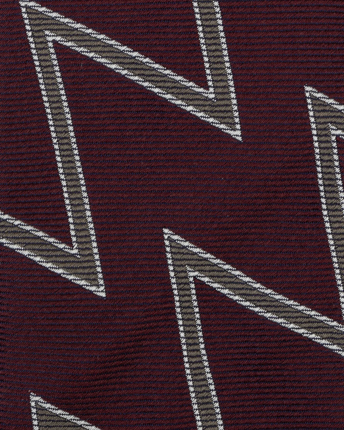 Burgundy Brown and White Royal Artillery Regimental Tie