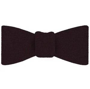 Burgundy Diamond Weave Silk Bow Tie #FFDBT-12