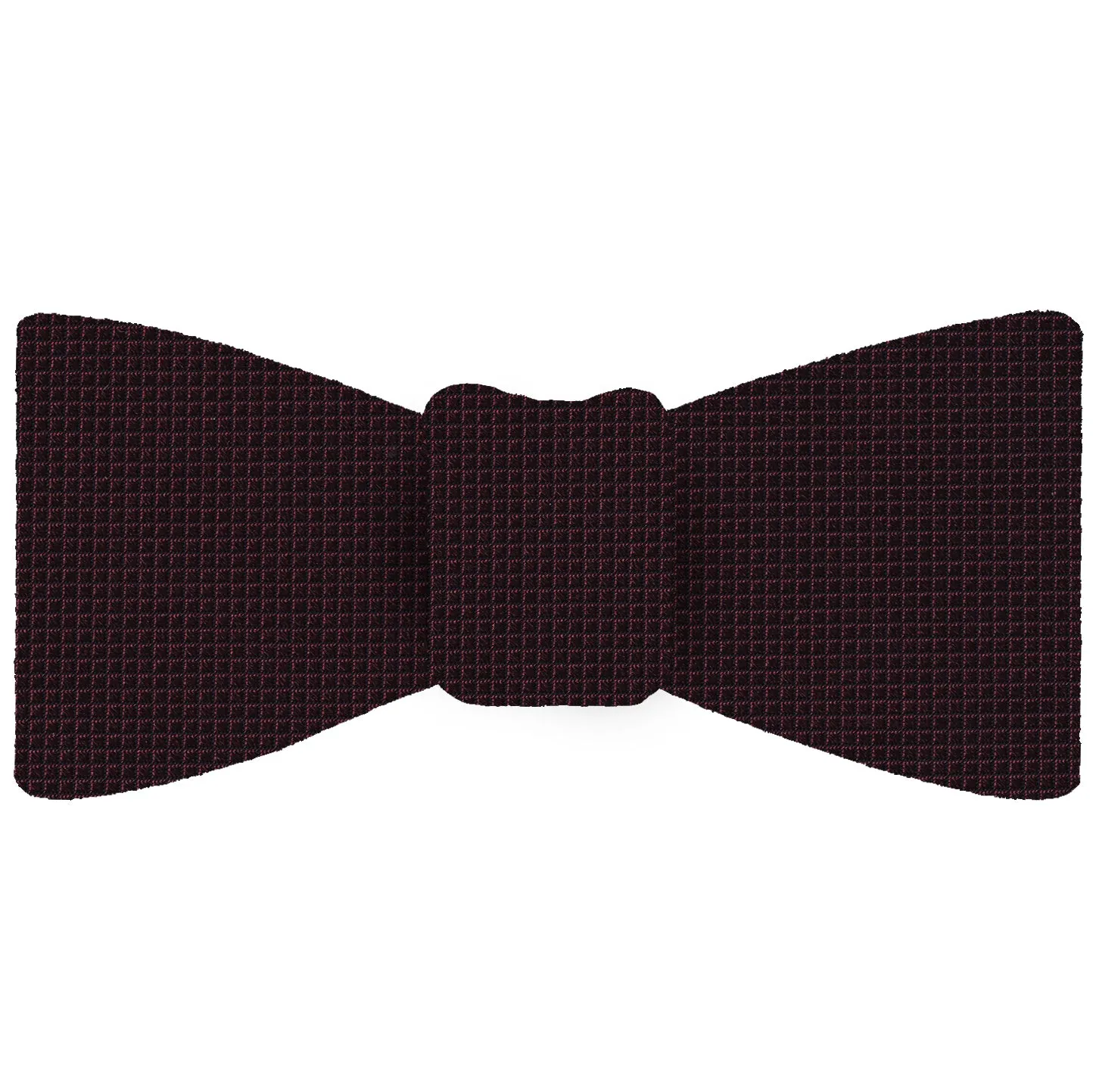 Burgundy Diamond Weave Silk Bow Tie #FFDBT-12