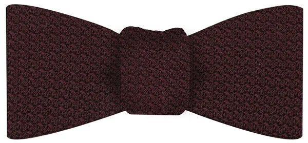 Burgundy Grenadine Grossa Silk Bow Tie #GGBT-3