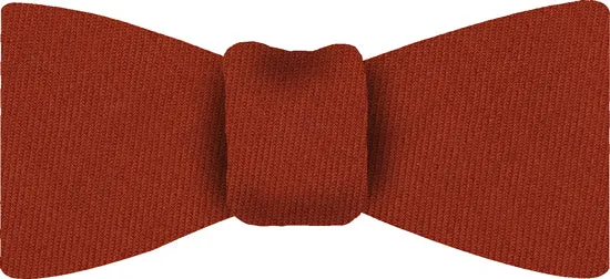 Burnt Orange Solid Challis Wool Bow Tie #CHSOBT-8