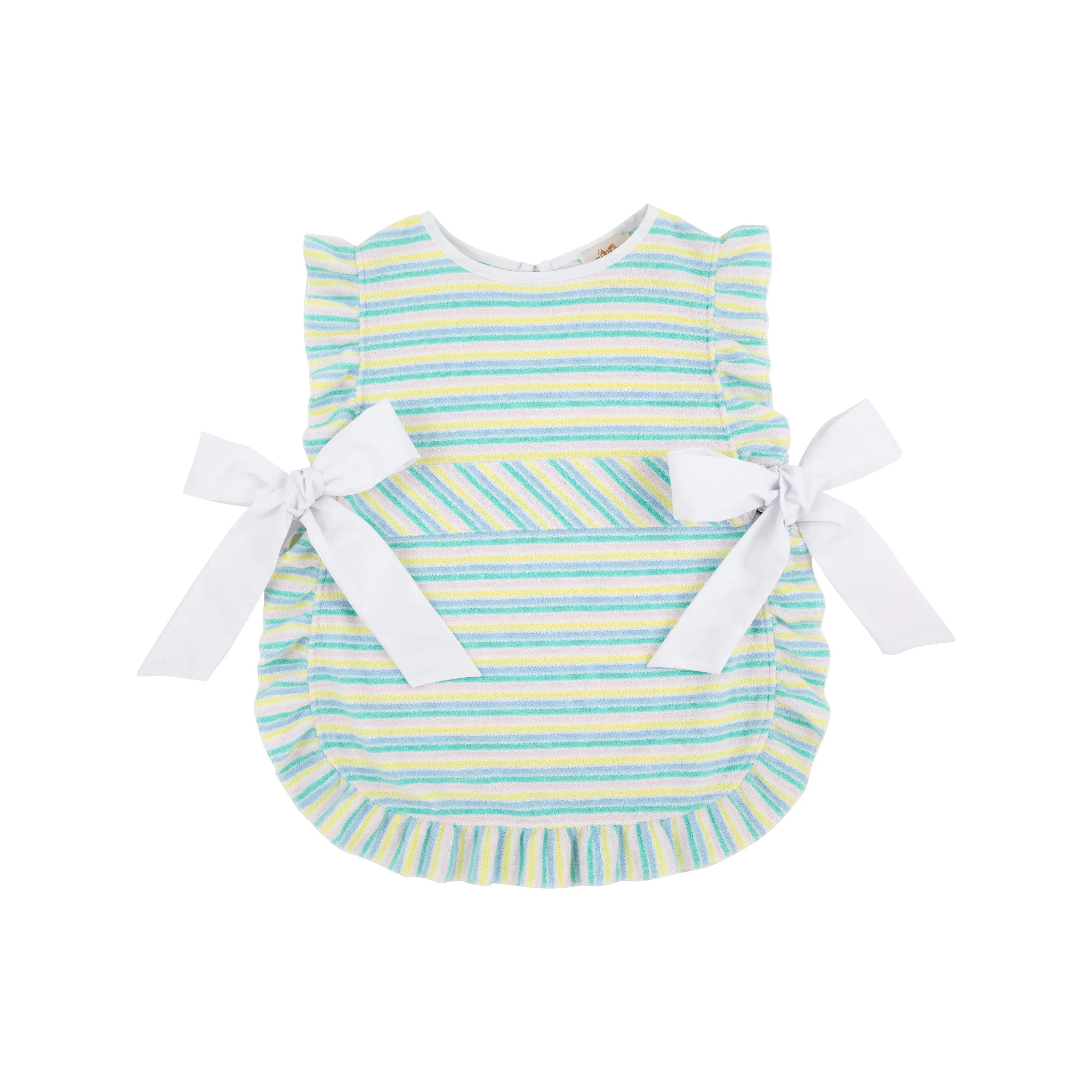 Carolina Cover Up - Siesta Key Stripe (Pink) with Worth Avenue White
