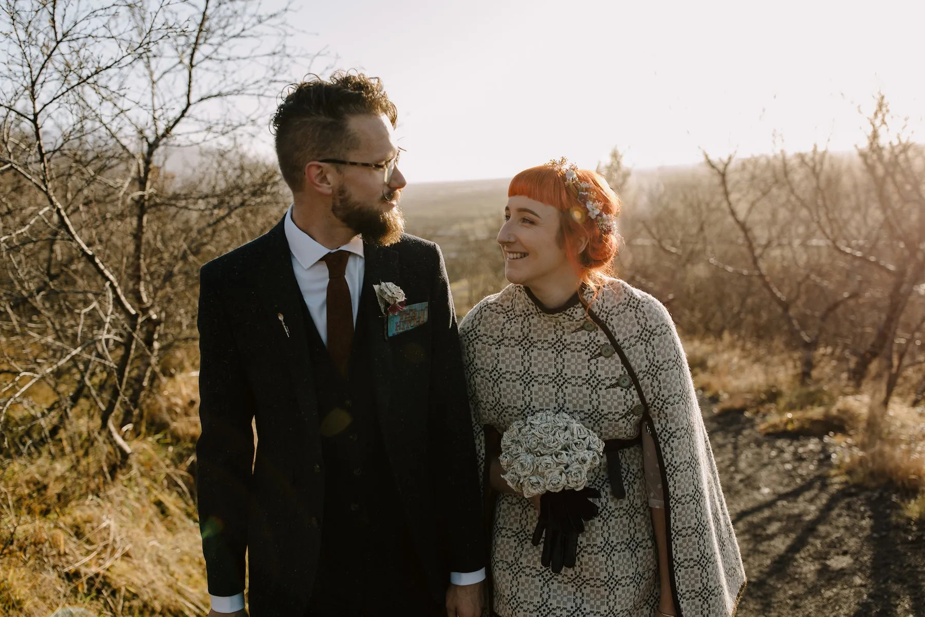Carter Tweed Burgundy Red Tie and Pocket Square