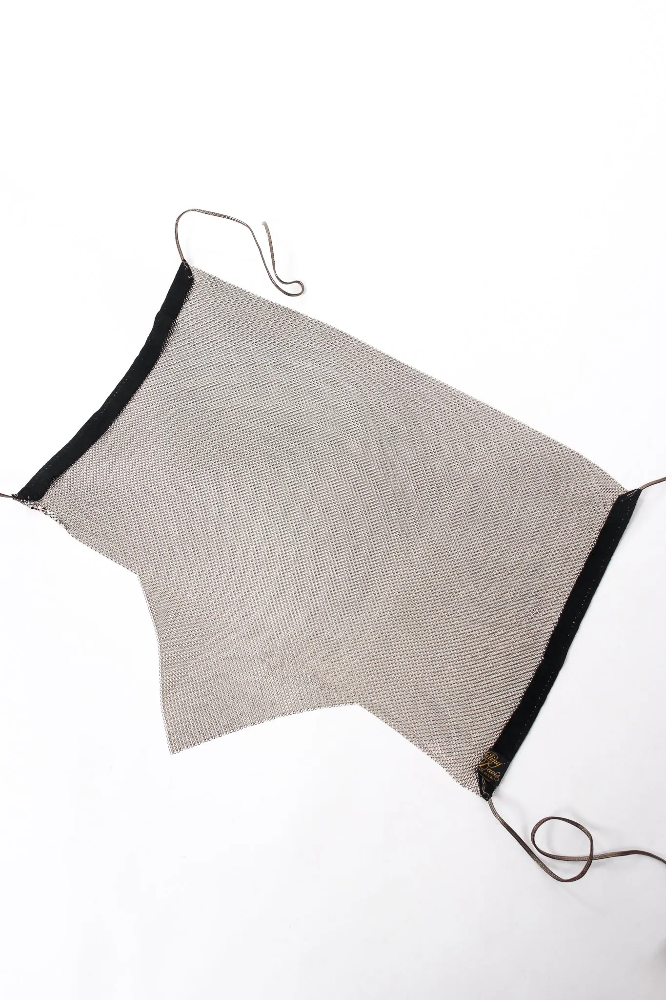 Chevron Stripe Pointed Metal Mesh Halter