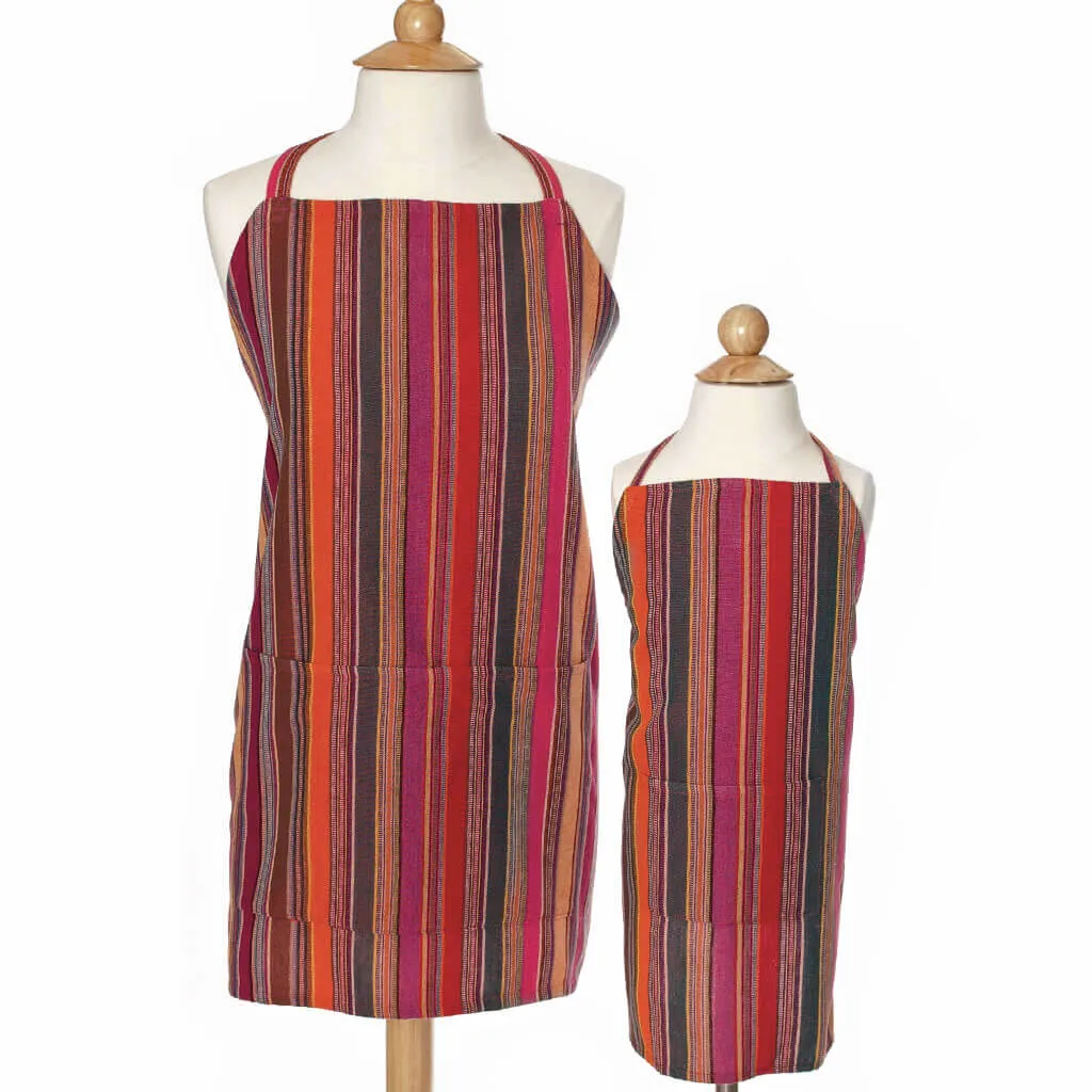 Child & Adult Matching Hand Woven Bib Aprons | Berry Jubilee