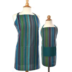 Child & Adult Matching Hand Woven Bib Aprons | Quetzal Jade