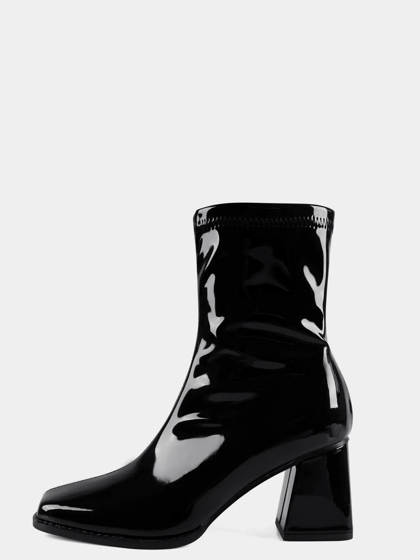 Chunky Block Heel Ankle Boots