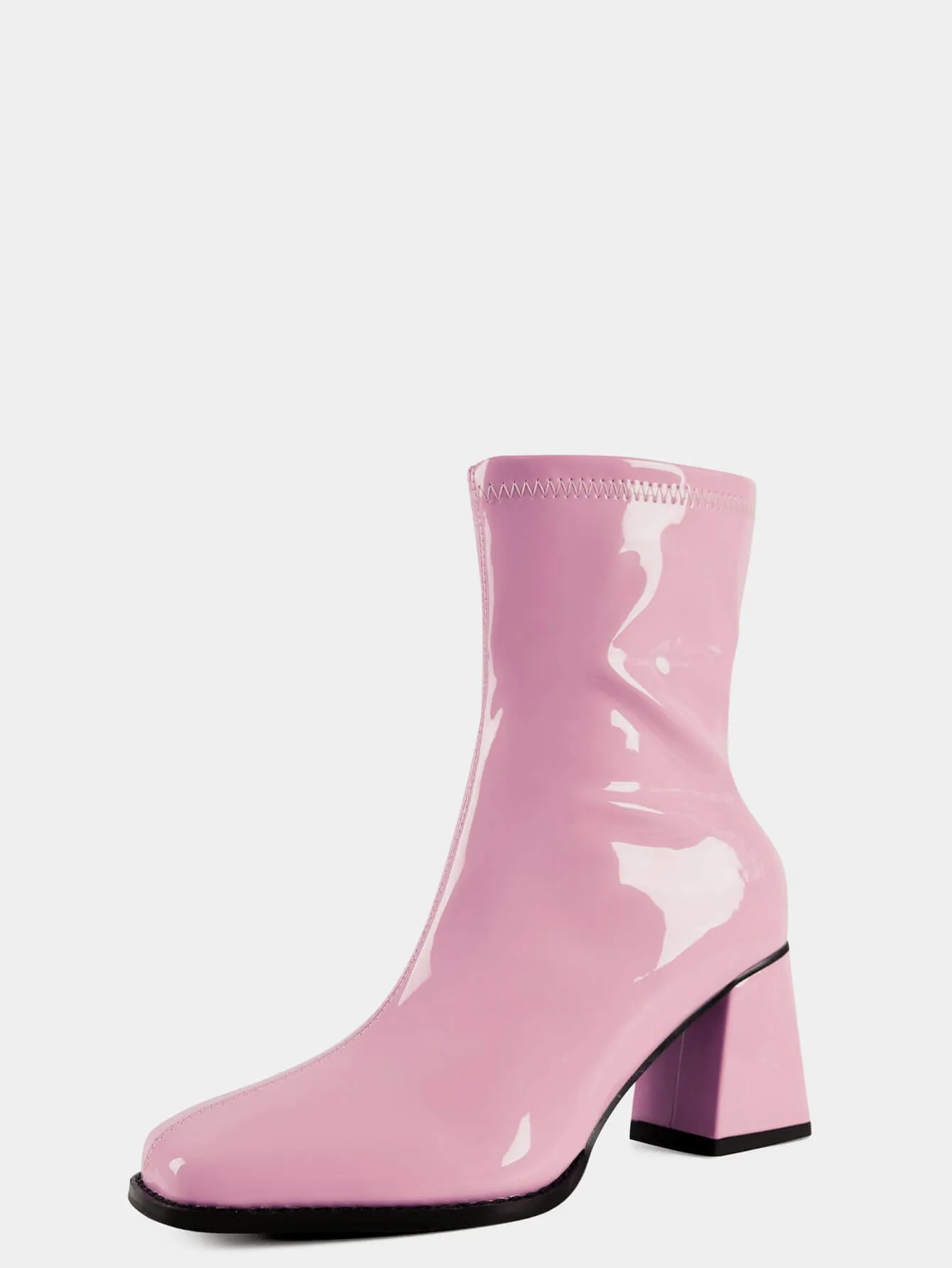 Chunky Block Heel Ankle Boots