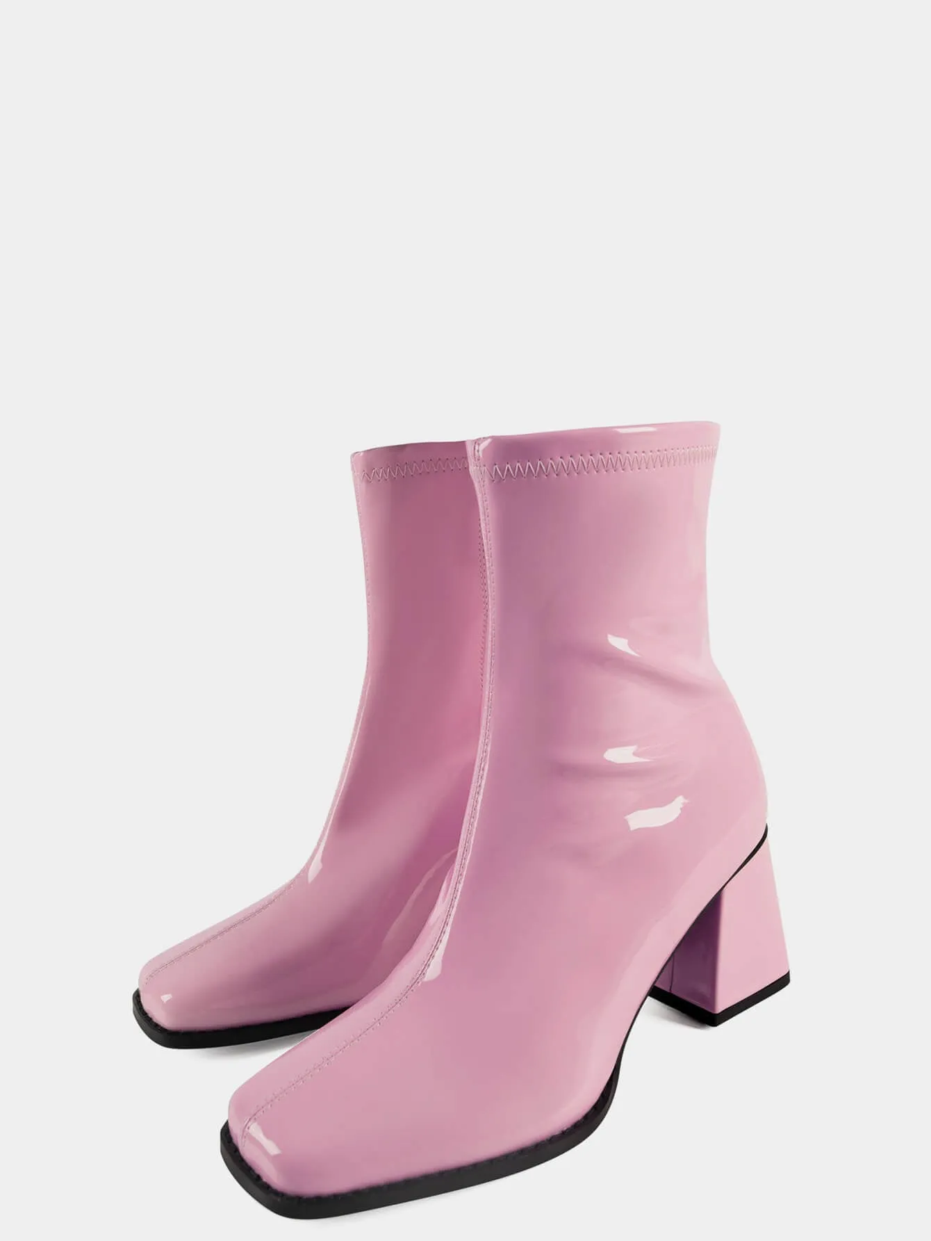 Chunky Block Heel Ankle Boots