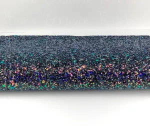 Chunky Glitter Sheet - Black Holographic