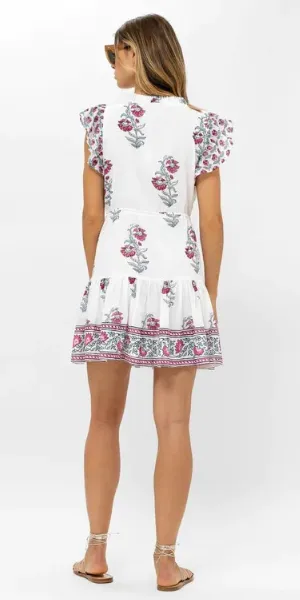 Cinched Waist Flirty Short Dress in Terra Pink