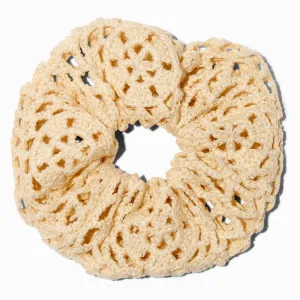 Claire's Crochet Medium Hair Scrunchie | Ivory