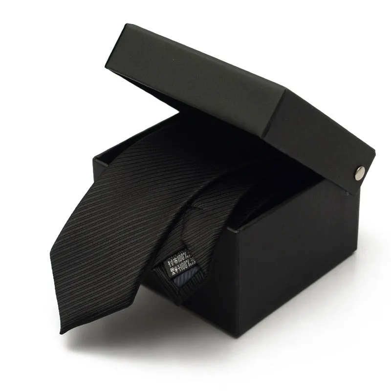 Classic Polyester Silk Men's Skinny Ties
