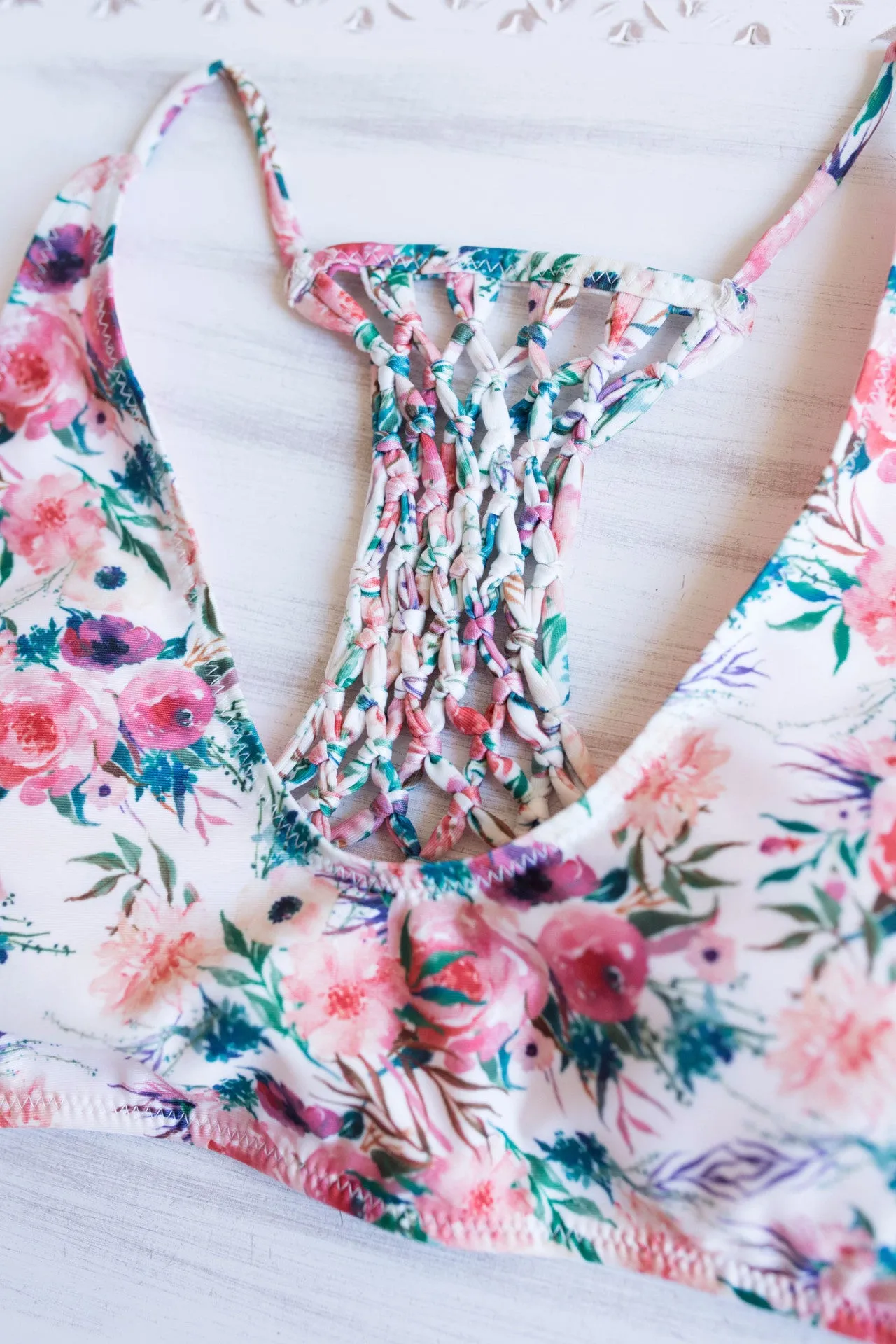 CLEARANCE - Macrame Top Swimsuit - Playa