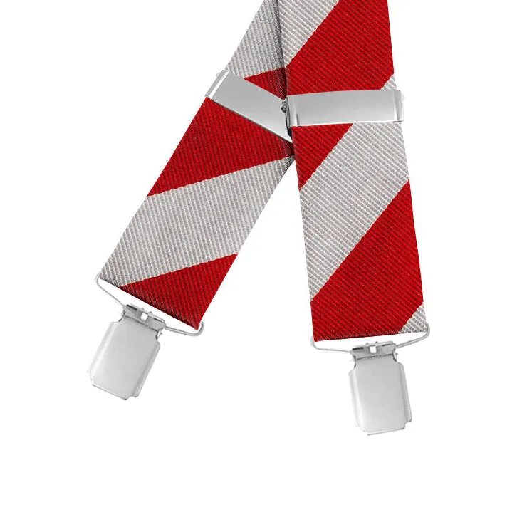 Collegiate Red and Silver - Braces/Suspenders