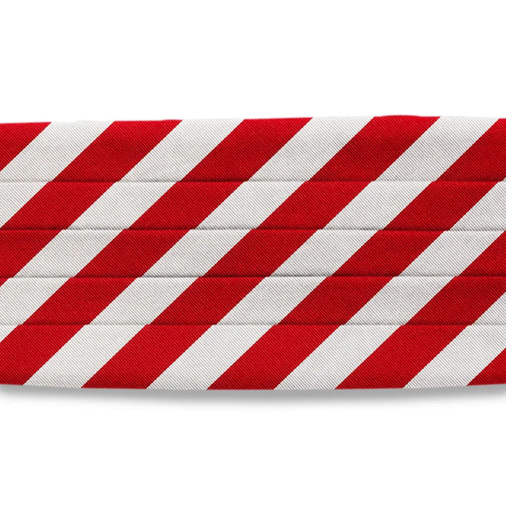 Collegiate Red and Silver - Cummerbunds