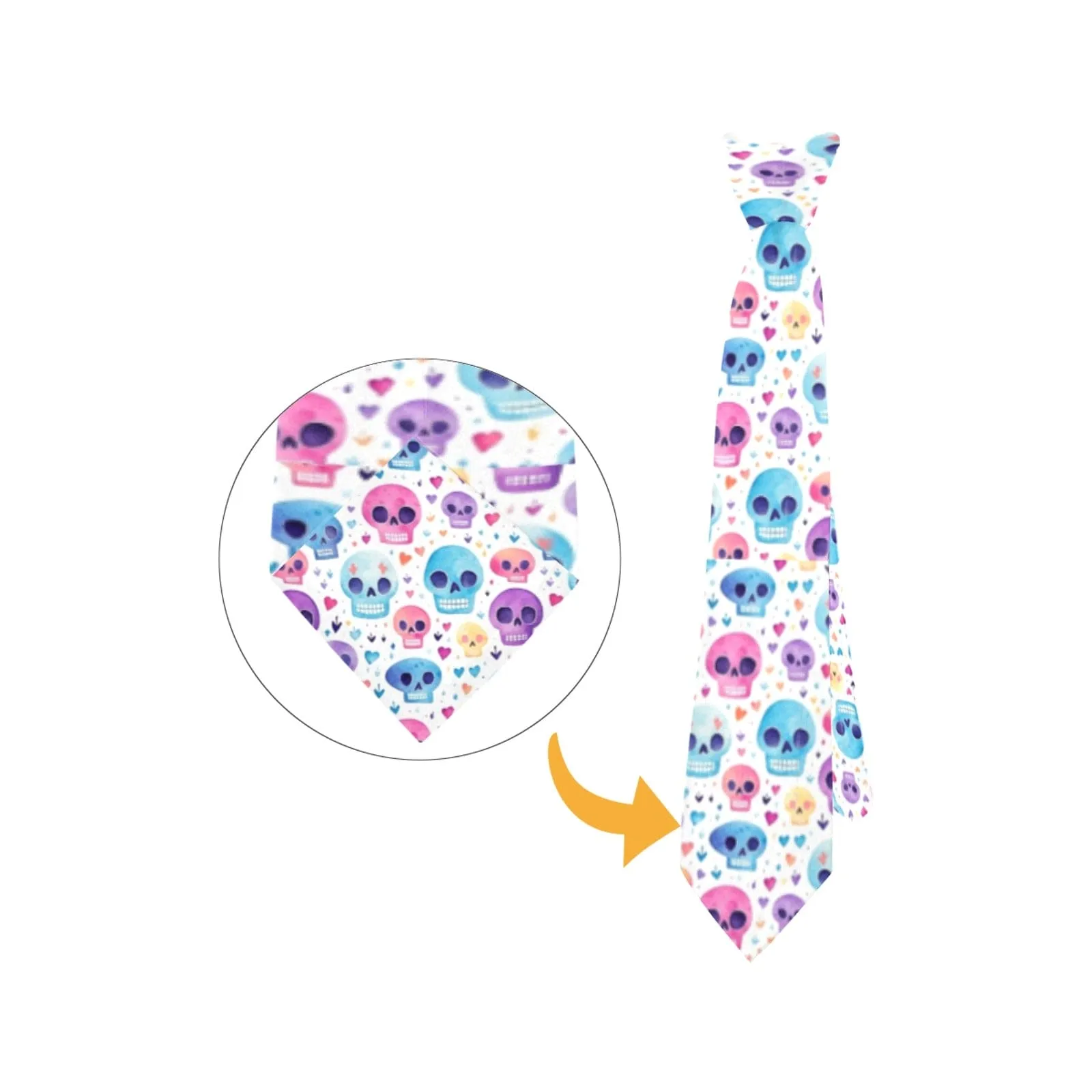 Colorful Skulls Neck Tie