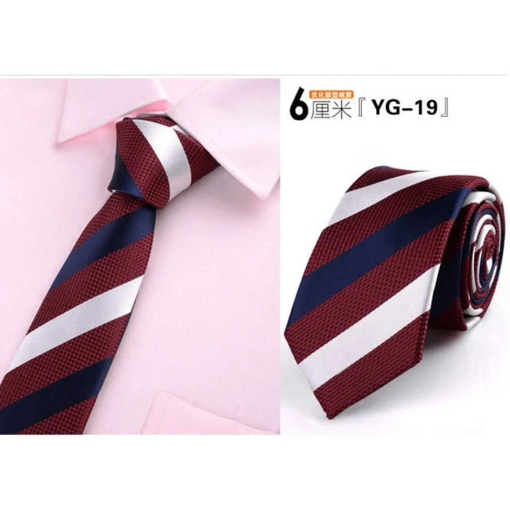 ContiNent 33 tie skinny 6cm ties for men Wedding dress necktie fashion plaid cravate business gravatas para homens slim shirt accessories lot