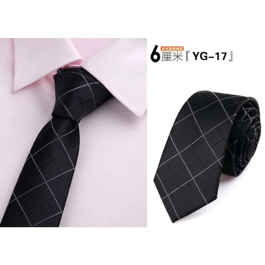 ContiNent 33 tie skinny 6cm ties for men Wedding dress necktie fashion plaid cravate business gravatas para homens slim shirt accessories lot