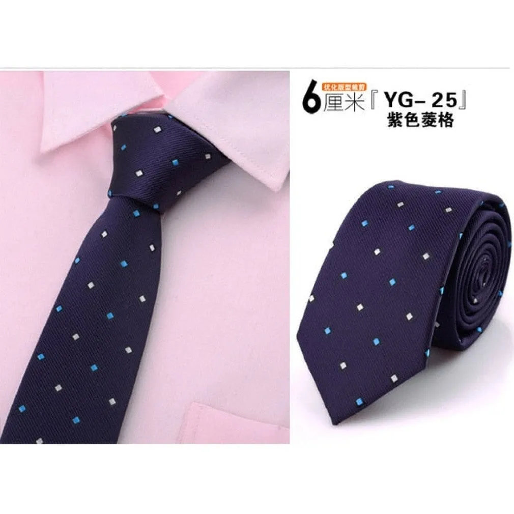 ContiNent 33 tie skinny 6cm ties for men Wedding dress necktie fashion plaid cravate business gravatas para homens slim shirt accessories lot