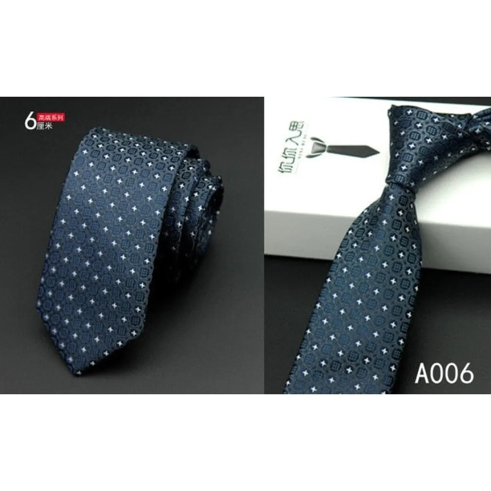 ContiNent 33 tie skinny 6cm ties for men Wedding dress necktie fashion plaid cravate business gravatas para homens slim shirt accessories lot