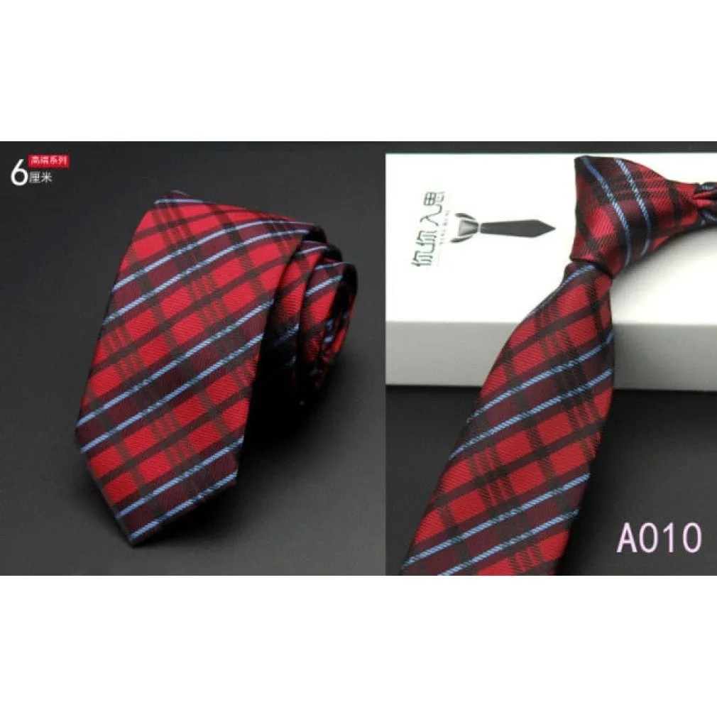 ContiNent 33 tie skinny 6cm ties for men Wedding dress necktie fashion plaid cravate business gravatas para homens slim shirt accessories lot