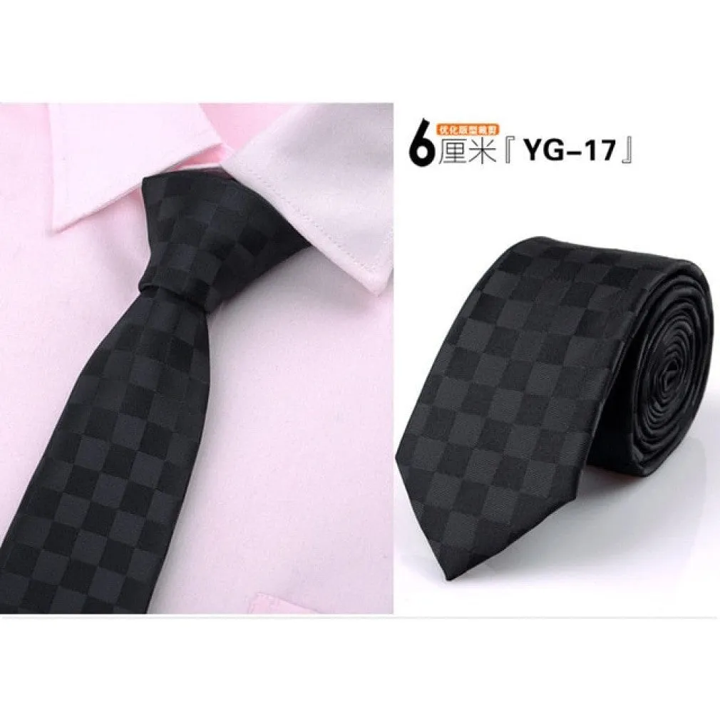 ContiNent 33 tie skinny 6cm ties for men Wedding dress necktie fashion plaid cravate business gravatas para homens slim shirt accessories lot