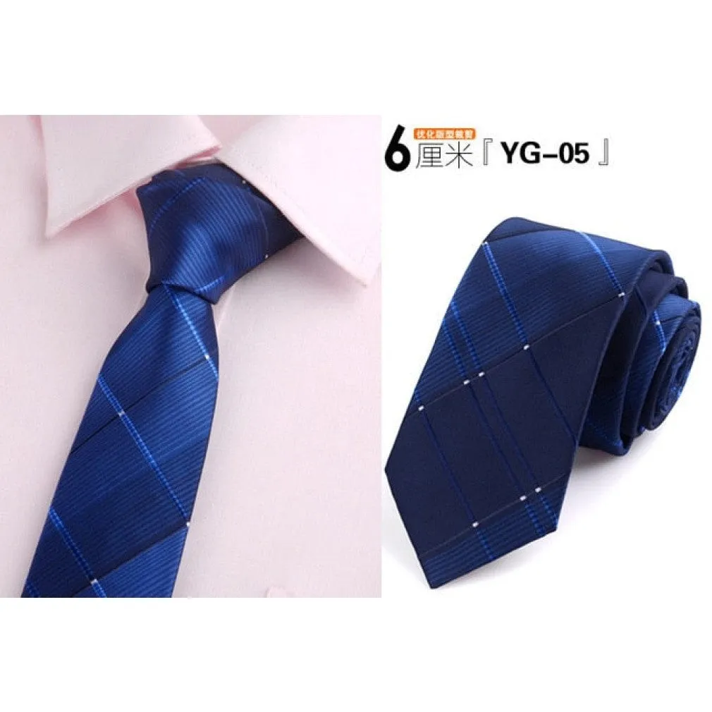 ContiNent 33 tie skinny 6cm ties for men Wedding dress necktie fashion plaid cravate business gravatas para homens slim shirt accessories lot