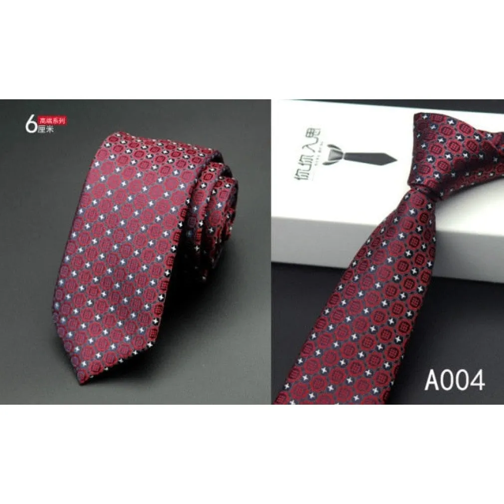 ContiNent 33 tie skinny 6cm ties for men Wedding dress necktie fashion plaid cravate business gravatas para homens slim shirt accessories lot