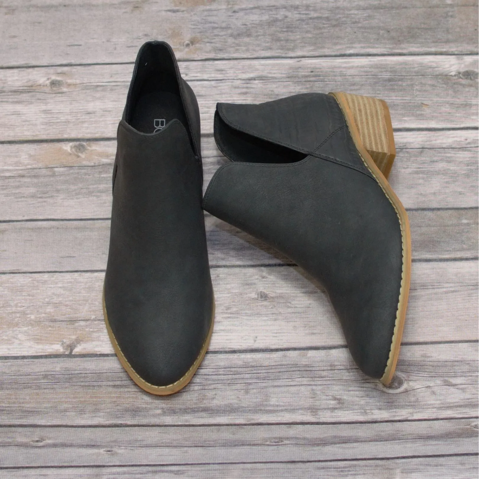 Corkys Black Crocodile Leather Wayland Ankle Booties