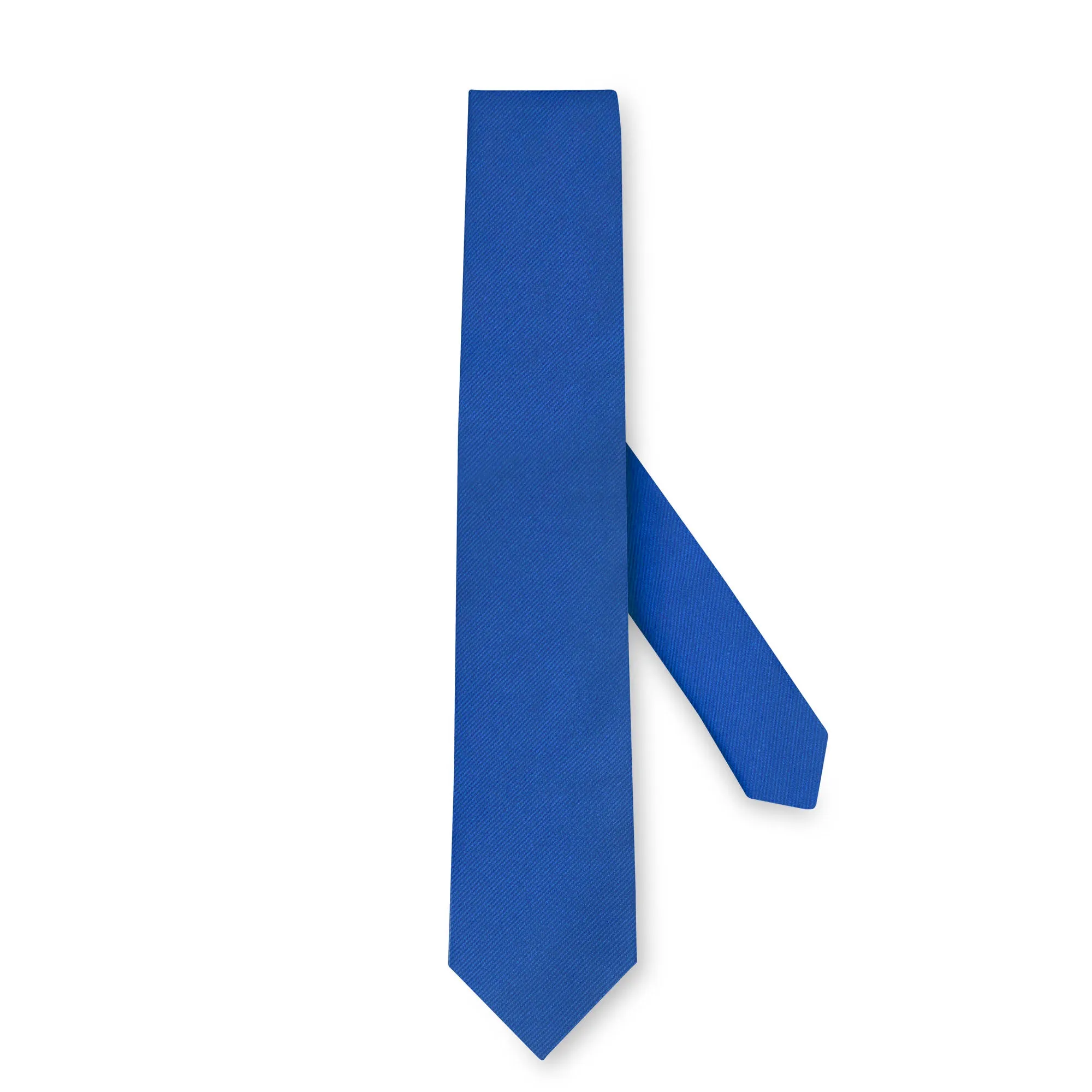 Cravate en pure soie en twill bleu