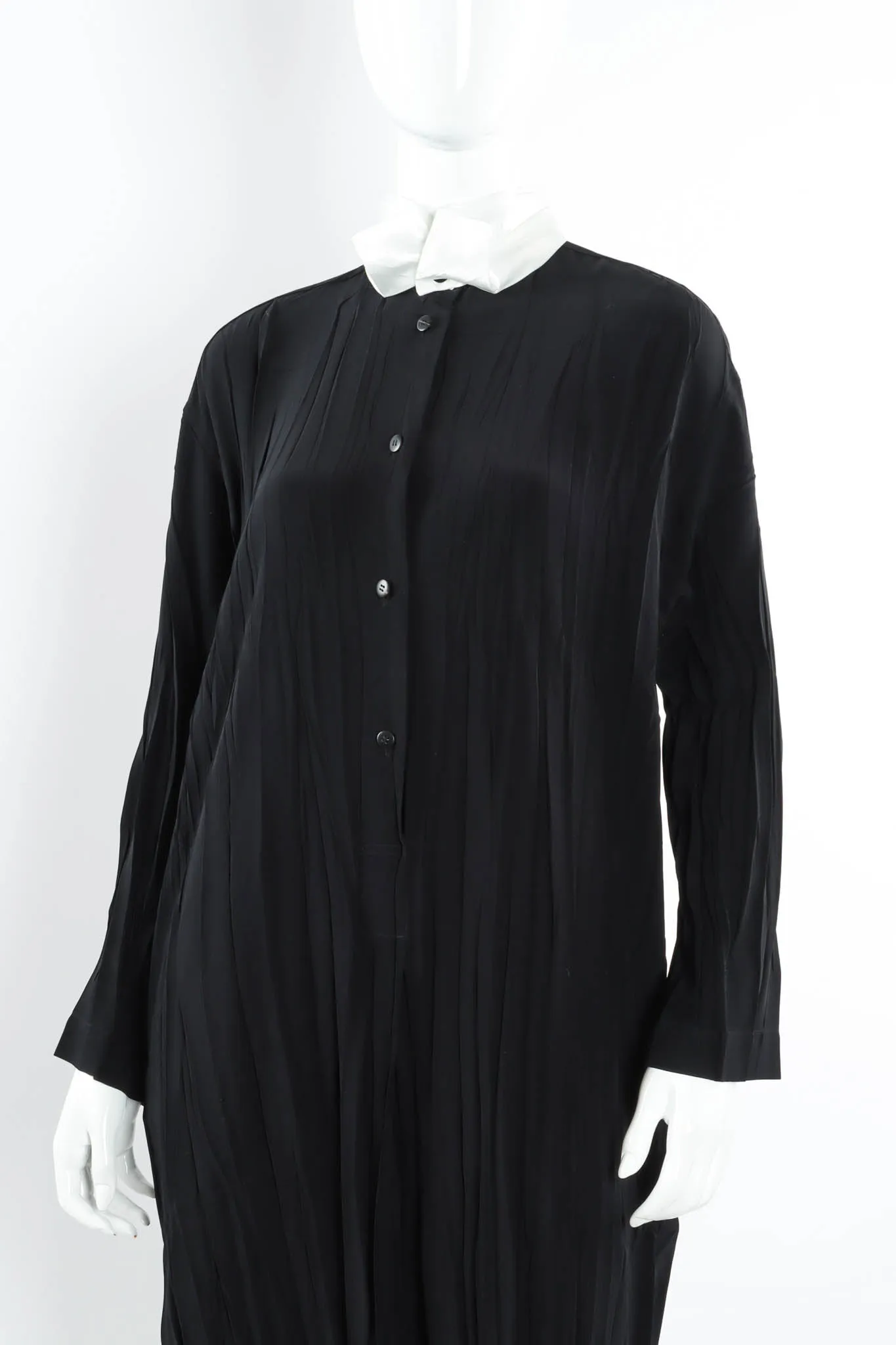 Crinkle Pleat Tunic Suit Dress