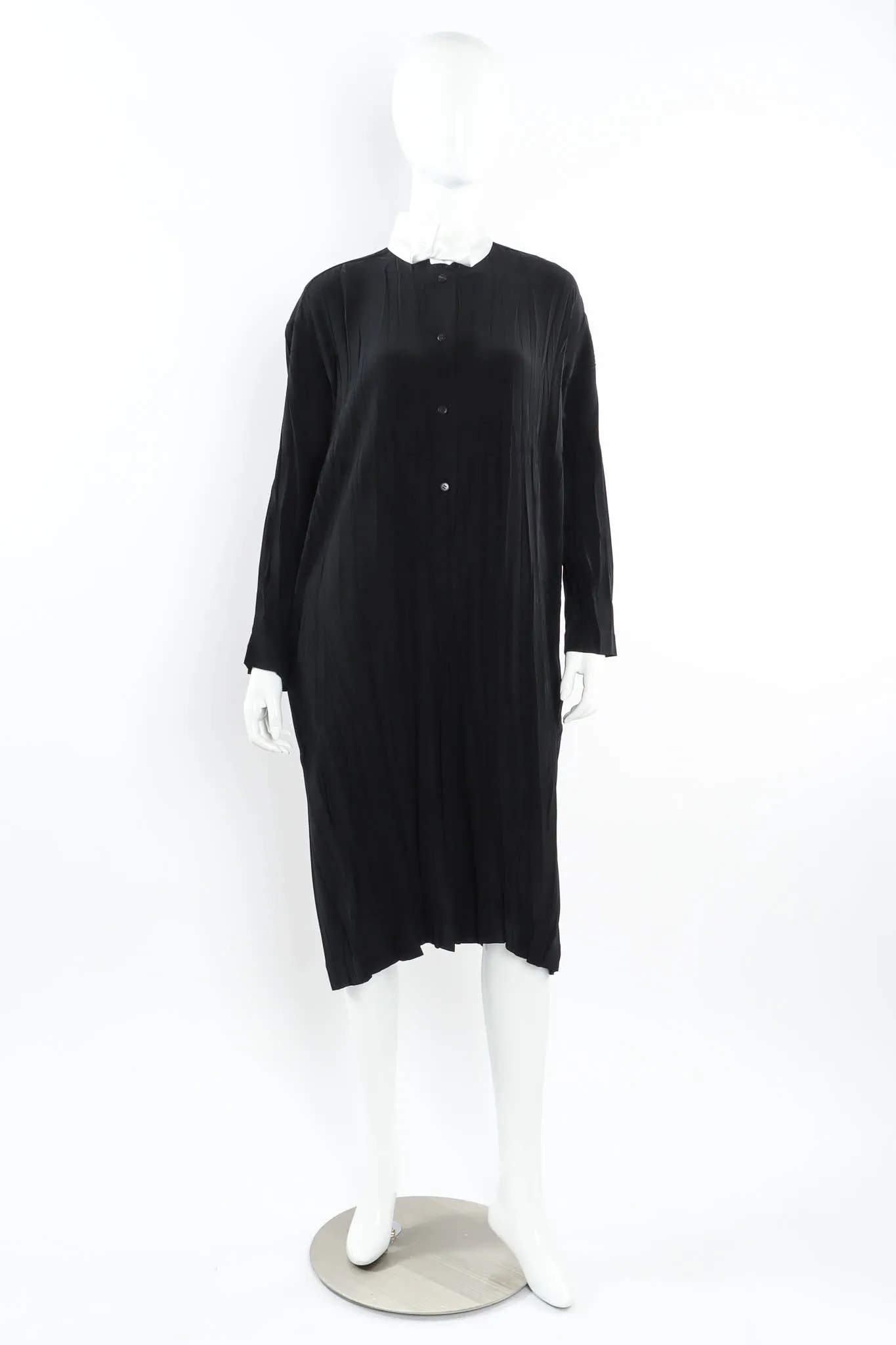 Crinkle Pleat Tunic Suit Dress