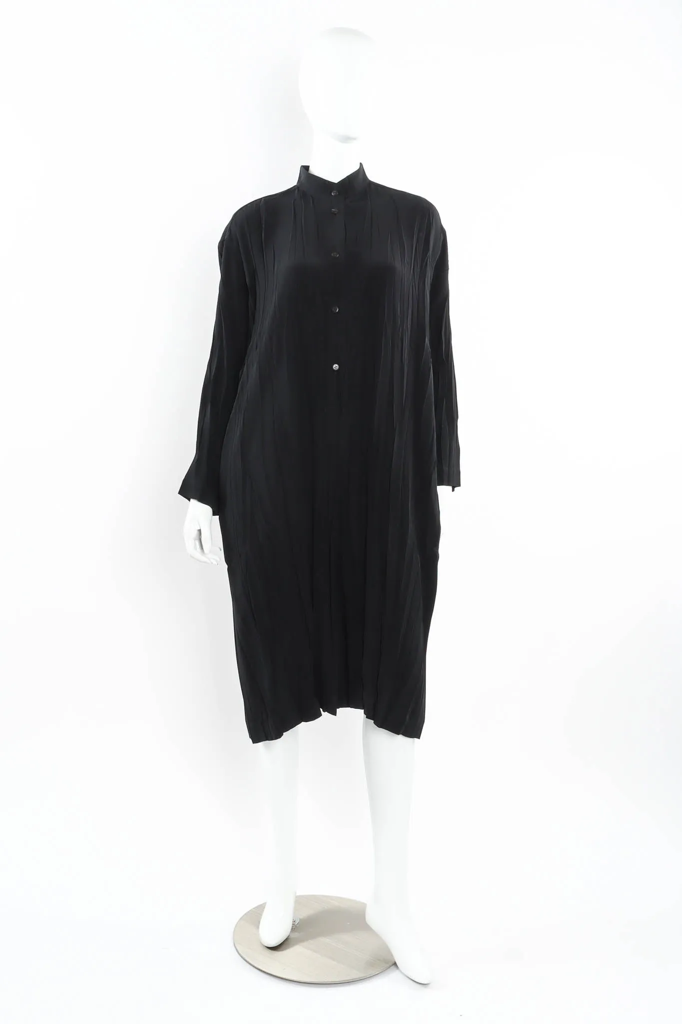 Crinkle Pleat Tunic Suit Dress