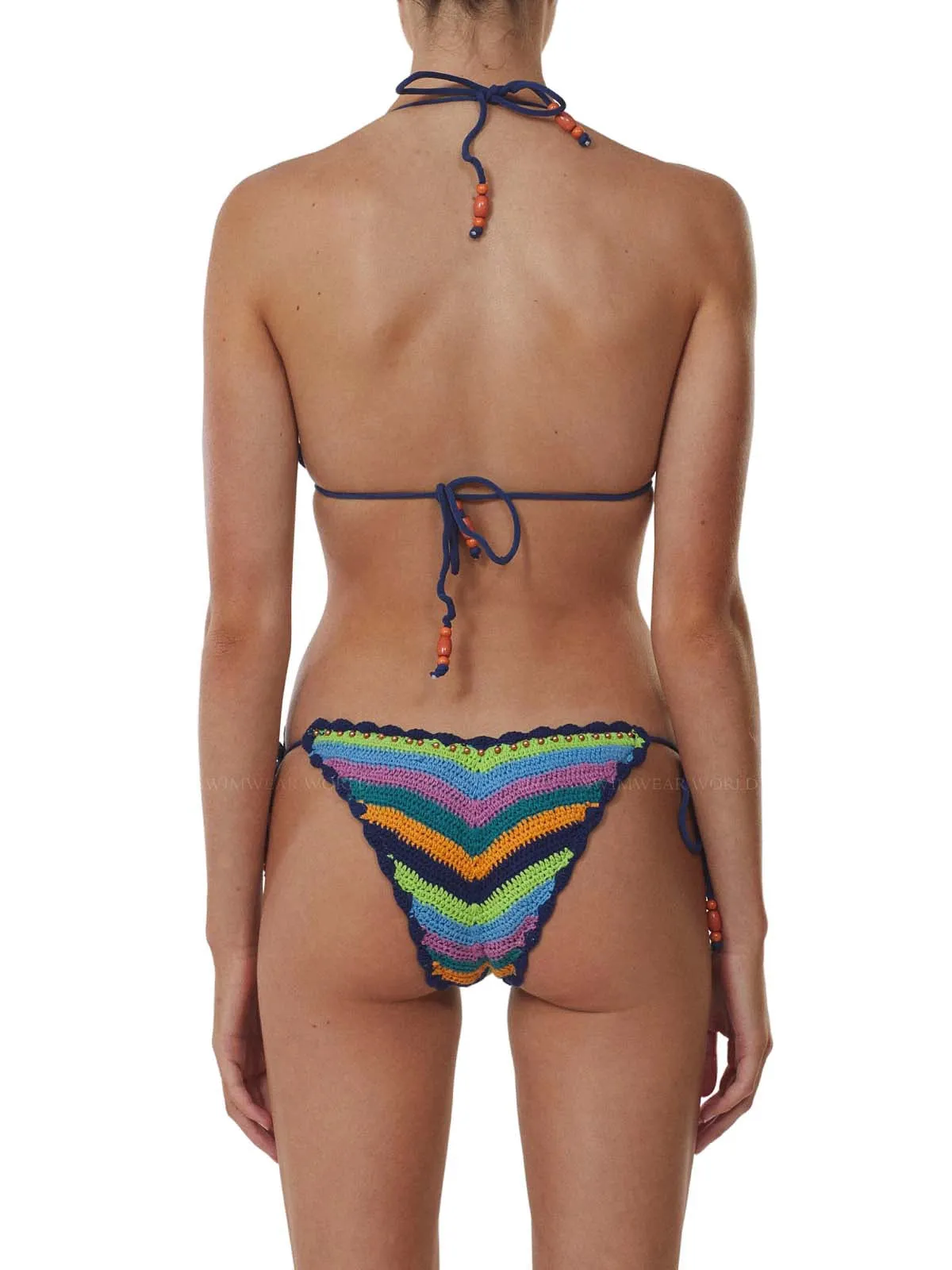 Crochet Tri-Crochet Tie Pant Bikini ::RET