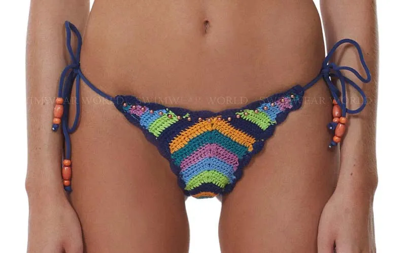 Crochet Tri-Crochet Tie Pant Bikini ::RET