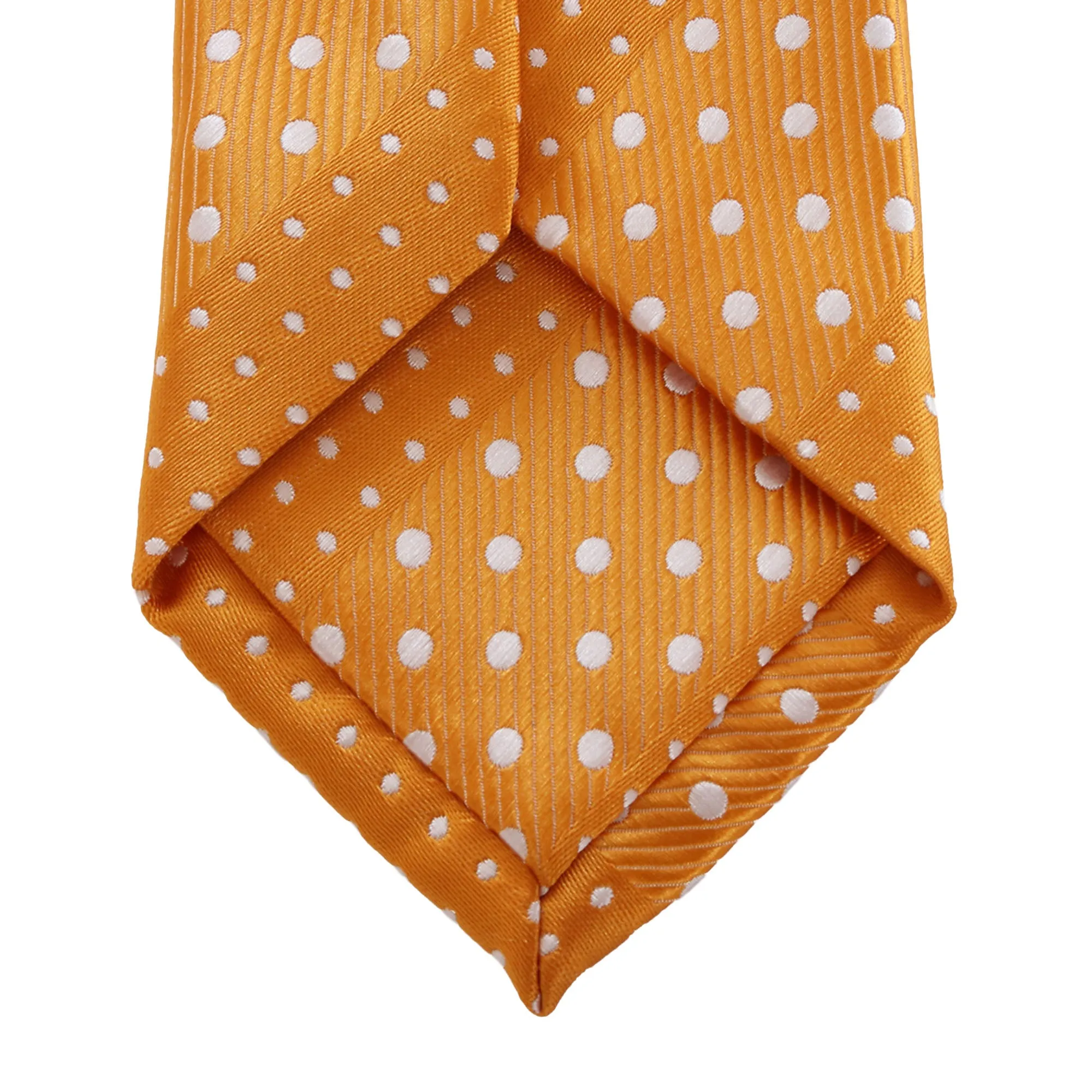 Crush - Orange Children’s Necktie with Dotted Stripe