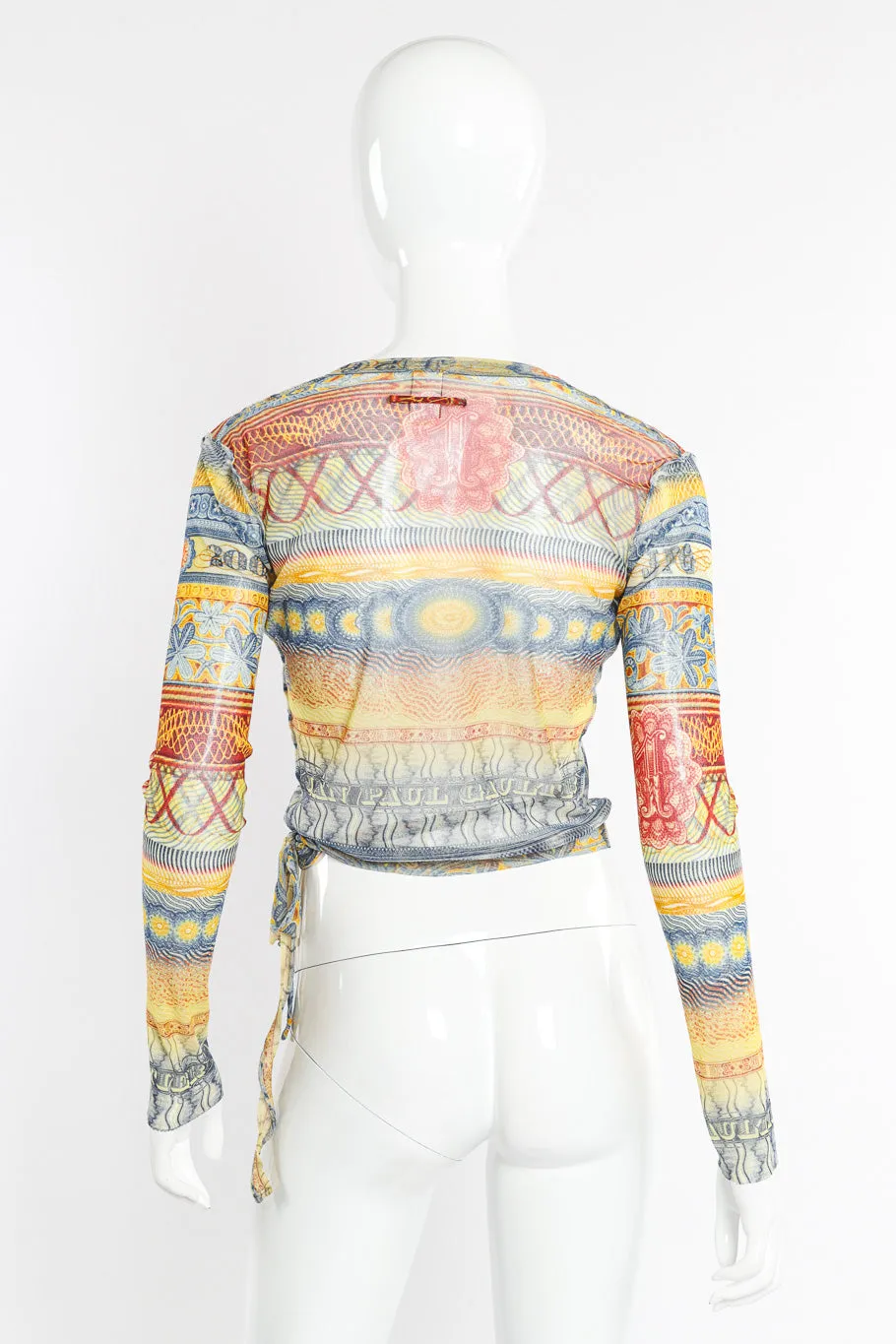 Currency Mesh Wrap Top
